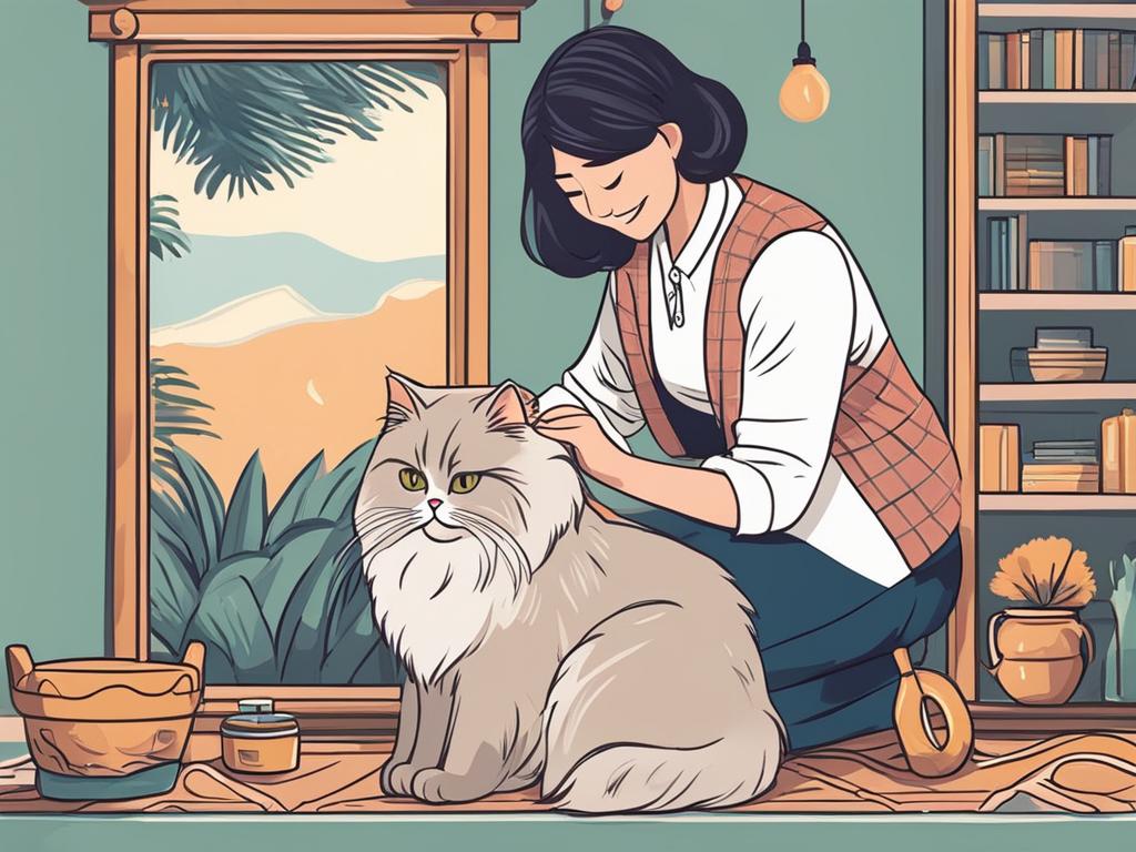 Cuidado y cariño: Acicalando a un gato Persa