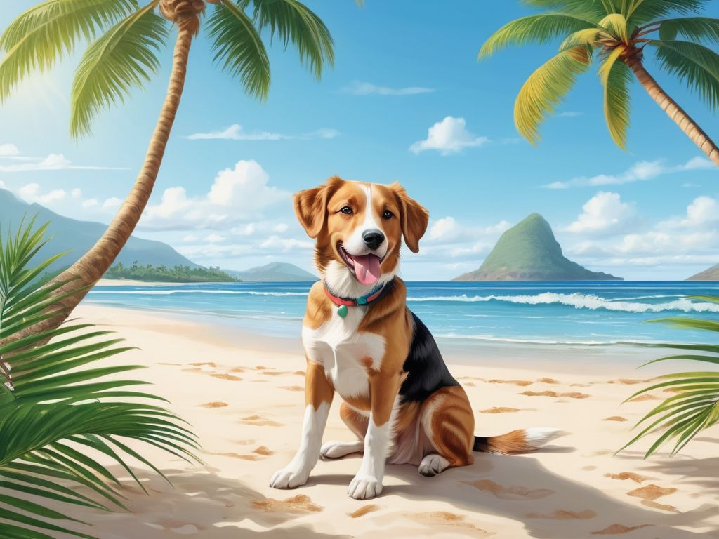 Perro disfrutando de la playa pet-friendly