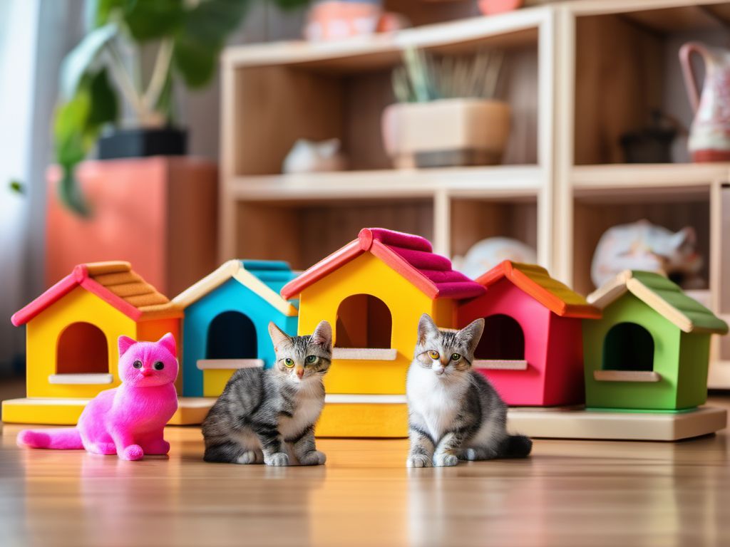 Variedad de juguetes con catnip